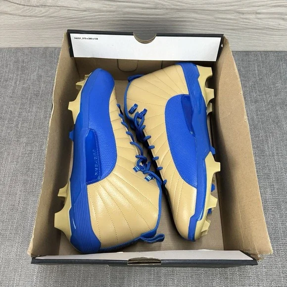Size 15 Nike Jordan 12 Mid Alpha Menace UCLA Player Edition Football Cleats